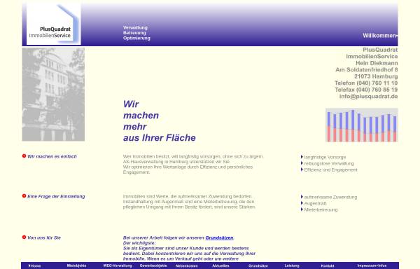 Vorschau von www.plusquadrat.de, Plus Quadrat Immobilien Service