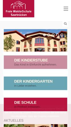 Vorschau der mobilen Webseite www.waldorfschule-saarbruecken.de, FWS Freie Waldorfschule Altenkessel