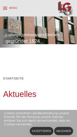 Vorschau der mobilen Webseite ludwigsgymnasium-muenchen.de, Ludwigsgymnasium