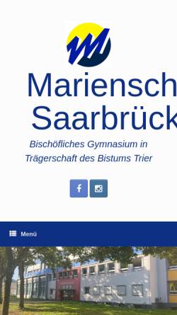 Vorschau der mobilen Webseite www.marienschule-sb.de, Marienschule