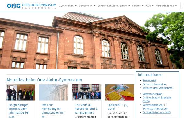 Vorschau von www.ohg-sb.de, OHG Otto-Hahn-Gymnasium