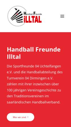 Vorschau der mobilen Webseite hf-illtal.de, MSG HF Handballfreunde Illtal