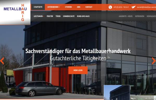 Vorschau von www.metallbau-saar.de, Metallbau Harig GmbH