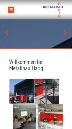 Vorschau der mobilen Webseite www.metallbau-saar.de, Metallbau Harig GmbH