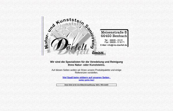 Vorschau von www.nks-doerfelt.de, NKS Dörfelt GmbH Natur- und Kunststeinsanierung