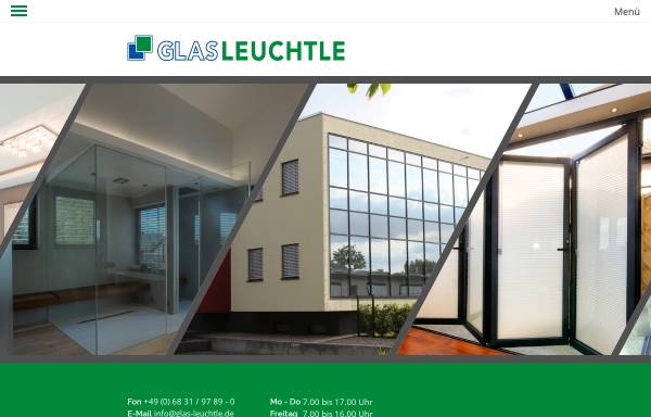 Vorschau von www.glas-saarland.de, Glas Leuchtle GmbH und Co. KG Pachten