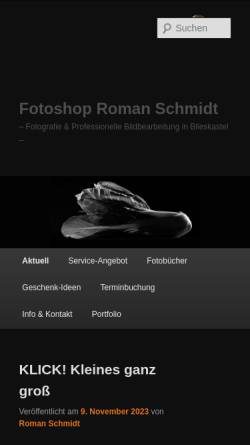 Vorschau der mobilen Webseite www.fotoshop-schmidt.de, Foto Shop Roman Schmidt