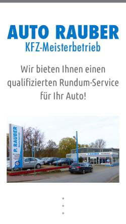 Vorschau der mobilen Webseite www.auto-rauber.de, Auto Rauber Peter Rauber