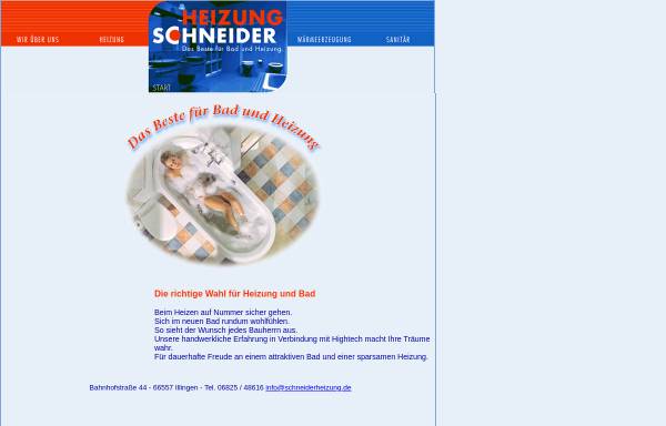Vorschau von www.schneiderheizung.de, Bad und Heizung Schneider Wustweiler