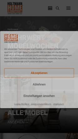 Vorschau der mobilen Webseite www.moebelholtmann.de, Möbel Holtmann