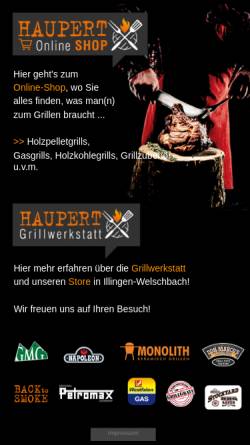 Vorschau der mobilen Webseite www.haupert.de, Haupert Gaststätteneinrichtungen GmbH Welschbach