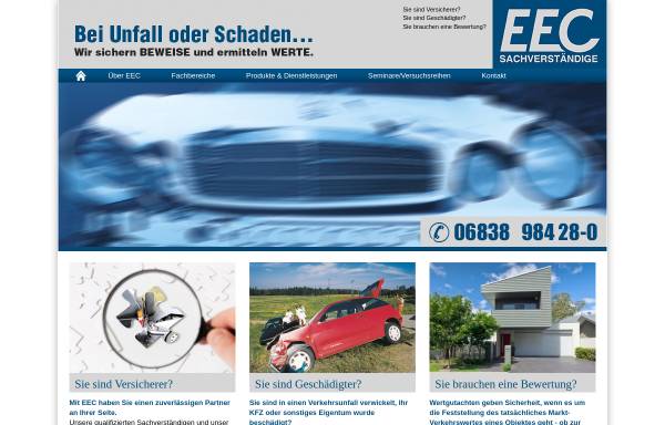 Vorschau von www.eec-gutachten.com, EEC European Expert Company GmbH und Co. KG