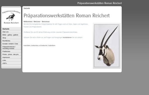 Vorschau von www.reichert-taxidermy.de, Präparationswerkstätten Roman Reichert Obersalbach