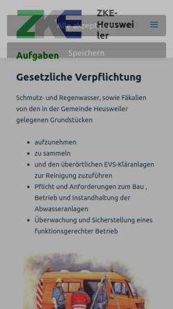 Vorschau der mobilen Webseite zke-heusweiler.de, ZKE Zweckverband Kommunale Entsorgung