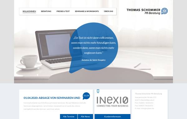 Vorschau von www.mytext.de, PR-Beratung Thomas Schommer