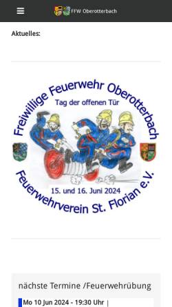 Vorschau der mobilen Webseite www.ffw-oberotterbach.de, Freiwillige Feuerwehr Oberotterbach