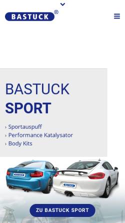 Vorschau der mobilen Webseite www.bastuck.de, Bastuck und Co GmbH