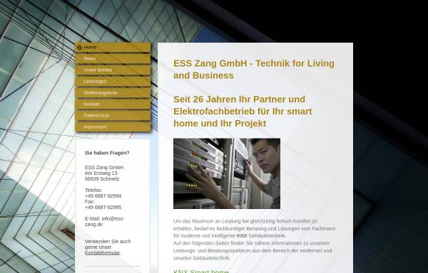 Vorschau von www.ess-zang.de, ESS Elektro System Service Zang GmbH