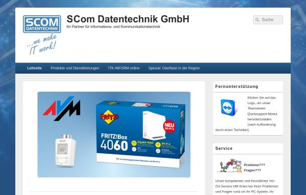 Vorschau von www.scom-gmbh.de, SCom Datentechnik GmbH Hirstein