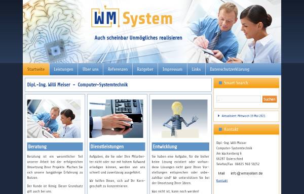 Vorschau von www.wmsystem.de, Dipl.-Ing. Willi Meiser Computer Systemtechnik Göttelborn