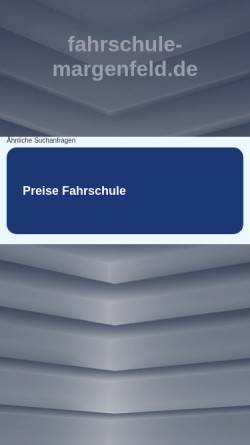 Vorschau der mobilen Webseite www.fahrschule-margenfeld.de, Fahrschule Frank Margenfeld GmbH