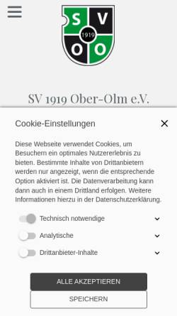 Vorschau der mobilen Webseite www.svober-olm.de, SV 1919 Ober-Olm