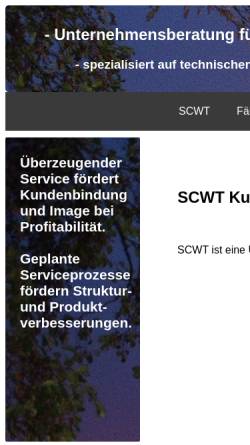Vorschau der mobilen Webseite www.scwt.de, SCWT Service Consulting Dr. Walter Tritt