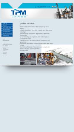 Vorschau der mobilen Webseite www.tpm-cnc.de, TPM CNC Zerspanungstechnik GmbH