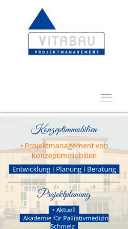 Vorschau der mobilen Webseite www.vitabau.de, Vitabau GmbH Dr. Peter Schorr