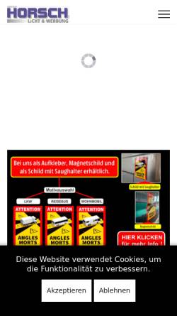 Vorschau der mobilen Webseite werbetechnik-horsch.de, Werbetechnik Horsch