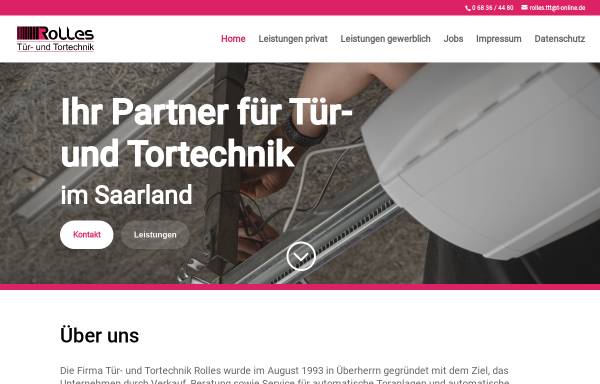 Vorschau von www.tueren-tore-rolles.de, Rolles Tür- und Tortechnik