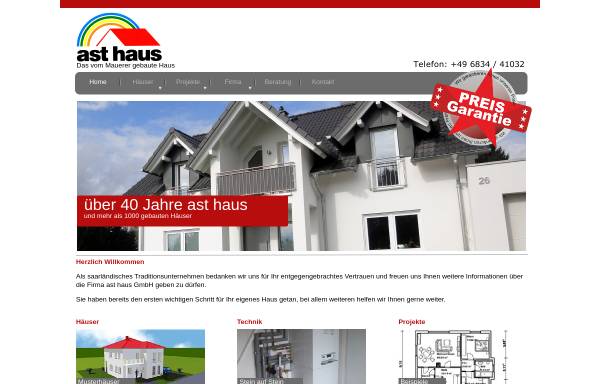 Vorschau von www.asthaus.com, Ast Haus GmbH