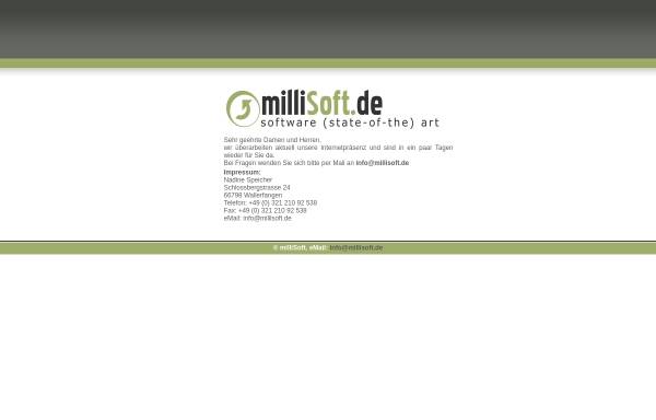 Vorschau von www.millisoft.de, MilliSoft Softwareentwicklung Saar GbR Holger Hewener und Christian Günther