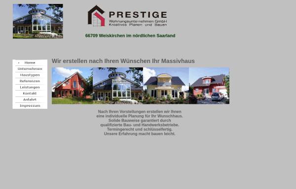 Vorschau von www.prestige-haus.de, Prestige Wohnungsunternehmen GmbH