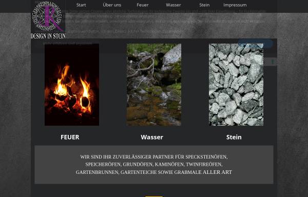 Vorschau von www.feuer-wasser-stein.de, Design in Stein