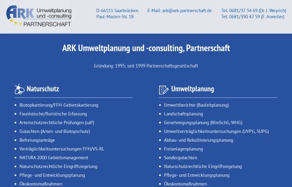 Vorschau von www.ark-partnerschaft.de, ARK Umweltplanung und -consulting Partnerschaft