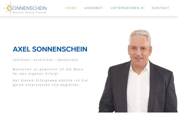 Vorschau von www.sonnenschein-training.de, Beratung Training Coaching Axel Sonnenschein