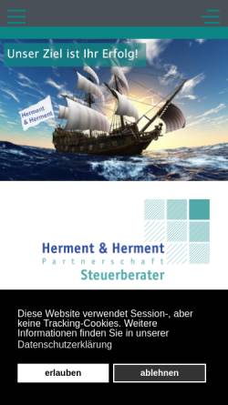 Vorschau der mobilen Webseite www.herment.de, Herment, Sylvia Steuerberatung Altenkessel