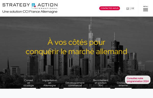 Vorschau von www.strategy-action.com, Strategie und Action Gesellschaft für Deutsch-Französische Unternehmensberatung mbH