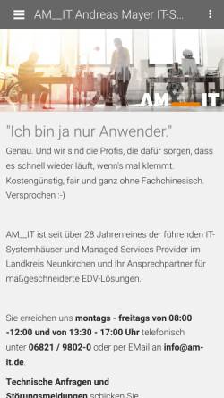 Vorschau der mobilen Webseite www.am-it.de, AM IT Andreas Mayer IT Services