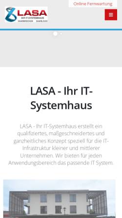 Vorschau der mobilen Webseite www.lasa.de, Lasa EDV GmbH Klarenthal