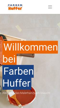 Vorschau der mobilen Webseite www.farbenhuffer.de, Farben Huffer GmbH