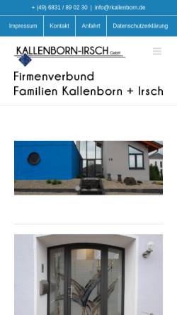 Vorschau der mobilen Webseite rkallenborn.de, Kallenborn Glaskunst