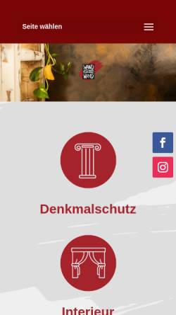 Vorschau der mobilen Webseite www.wandgewand.de, Wandgewand Malerwerkstatt GmbH Dipl.Designerin Barbara Schmitt