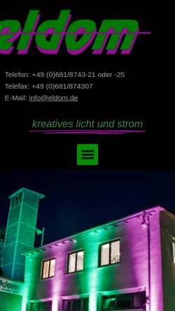 Vorschau der mobilen Webseite eldom.de, Eldom GmbH