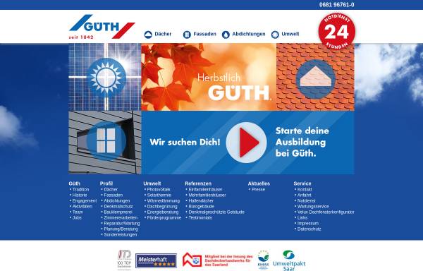 Vorschau von www.gueth.de, K. und L. Güth GmbH und Co. KG