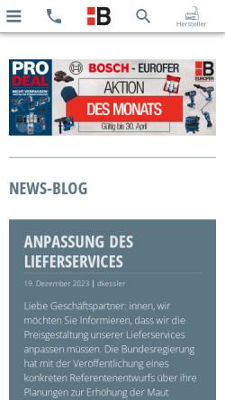 Vorschau der mobilen Webseite www.klaus-sb.de, Klaus Baubeschläge GmbH