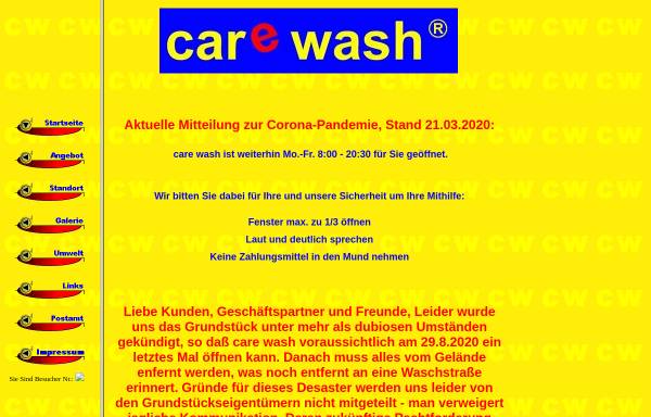 Vorschau von www.carewash.de, Care Wash e.K. Michael Lenz