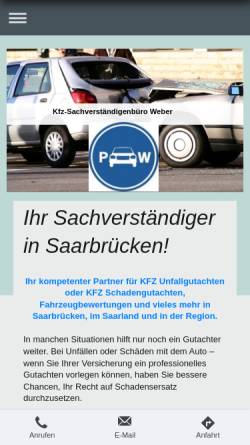 Vorschau der mobilen Webseite www.svb-weber.de, Kfz.-Sachverständigenbüro Patric Weber
