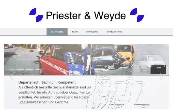 Vorschau von www.unfallgutachter.de, Priester und Weyde Ingenieur- und Kfz-Sachverständigenbüros
